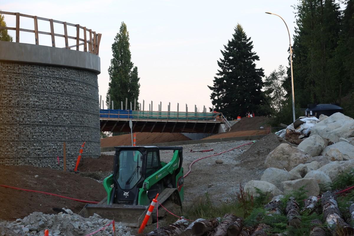 Overpass on the north side.